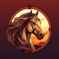 Digital Illustration 2D Horse Logo