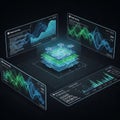 Charts, and graphs related to deep learning, showcasing data Royalty Free Stock Photo