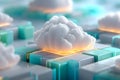 Cloud Computing Technology Concept with Futuristic Digital Platforms for Innovation Design Generative AI Royalty Free Stock Photo