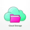 Cloud Storage are written below in a modern font indicating a virtual or Royalty Free Stock Photo