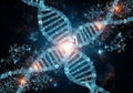 A digital illustration depicting a stylized DNA double helix. The Royalty Free Stock Photo