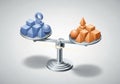 A digital illustration depicts a balanced Royalty Free Stock Photo