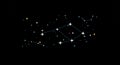 A digital illustration depicts a constellation pattern on a black background. Bright white Royalty Free Stock Photo