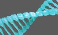 Digital illustration of a DNA model on science background. 3D. Royalty Free Stock Photo