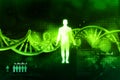 DNA molecules and men Royalty Free Stock Photo