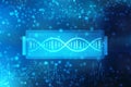 Digital Illustration of DNA structure, abstract medical background Royalty Free Stock Photo