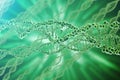 Digital illustration DNA structure in colourful background. Medicine concept 3d rendering