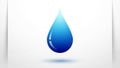 A digital illustration features a single stylized water droplet centered on a Royalty Free Stock Photo
