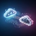 Abstract image illustrates cloud computing and data transfer Royalty Free Stock Photo
