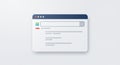 A digital illustration featuring a minimalist web browser window. The interface Royalty Free Stock Photo