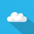 Digital illustration featuring a stylized white cloud on a bright blue Royalty Free Stock Photo
