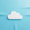 Digital illustration featuring a white cloud against a light blue Royalty Free Stock Photo