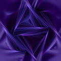 Digital illustration of flowing blue and purple waves on a triangle pattern. 3d rendering Royalty Free Stock Photo
