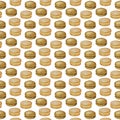 Digital illustration of food seamless pattern: hamburgers, burgers, sandwiches, burgers, chicken, burger on a white