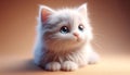 Fluffy Kitten Resting in Serene warm Light Royalty Free Stock Photo