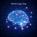Digital Brain Concept,Artificial Intelligence and Global Logic Network Royalty Free Stock Photo