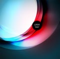 Digital illustration, glowing waves and circles Royalty Free Stock Photo