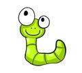 Funny Green Worm Royalty Free Stock Photo