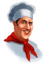 Smiling happy chef Royalty Free Stock Photo