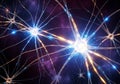 A digital illustration of interconnected neurons, Royalty Free Stock Photo