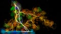 Digital Illustration Lighting Strike Electric Dendrites