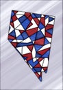 stained glass style design for decoration with the shape of the territory of Nevada