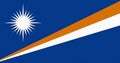 Digital illustration of the national flag of Marshall Islands