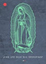 Digital illustration of Our Lady of Guadaluoe