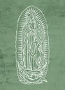 Digital illustration of Our Lady of Guadalupe Royalty Free Stock Photo