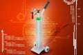Digital illustration of oxygen cylinder Royalty Free Stock Photo