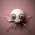 Fictional insect style character made with paper mache style. Royalty Free Stock Photo