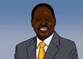 Digital illustration of Raila Odinga