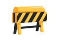 A digital illustration of a road construction barrier. It features a Royalty Free Stock Photo