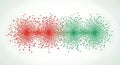 Network Visualization with Red and Green Nodes Royalty Free Stock Photo