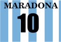 Digital illustration of a simple Maradona jersey