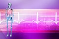 Digital illustration of a Skelton Royalty Free Stock Photo