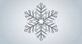 A digital illustration of a snowflake with an intricate geometric design. The snowflake Royalty Free Stock Photo