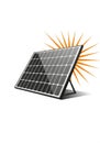A digital illustration of a solar panel on a tilted stand. The panel Royalty Free Stock Photo