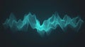 A digital illustration of a wave-like pattern in a teal color. Royalty Free Stock Photo