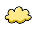 Fluffy Cartoon Yellow Cloud