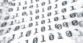 Digital image of binary coding data processing against white background Royalty Free Stock Photo