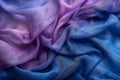 Digital image of blue and purple textured background with cotton fabric material. close up view of a textile pattern for desi Royalty Free Stock Photo