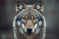 Digital image of close up of grey wolf head, high quality, high resolution Royalty Free Stock Photo