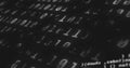 Digital image of data processing over binary coding data processing on black background Royalty Free Stock Photo