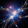 Digital image depicting a network of neural connections against a Royalty Free Stock Photo