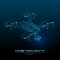 Digital image of drone videography concept