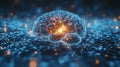 Exploring the connection between quantum computing and neural networks through qubits and superposition. Generative AI Royalty Free Stock Photo