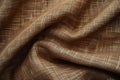 Digital image of  flat brown linen texture with subtle shimmering threads, providing an elegant and sophisticated background Royalty Free Stock Photo