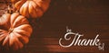 Composite image of digital image of happy thanksgiving day text greeting Royalty Free Stock Photo