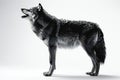 Digital image of howling wolf against white background, high quality, high resolution Royalty Free Stock Photo